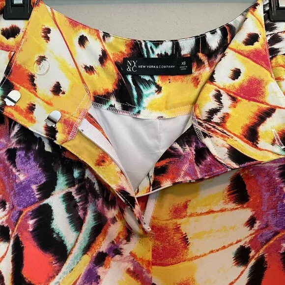 New York & Co, XS, Butterfly Outfit, Cropped Wide leg pants & Cold Shoulder top - Picture 5 of 13